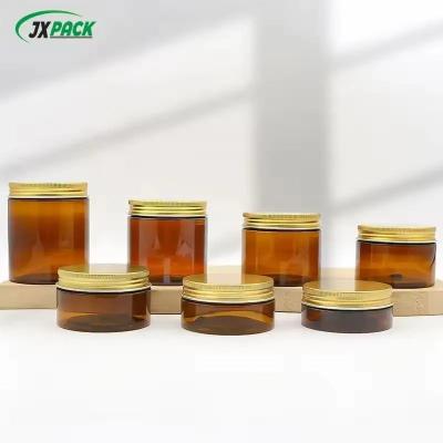 China 50/80/100/120/150/180/200/250/300/400/500ml Round PET Plastic Jar With Lids Wide-mouth Plastic Cream Jars for sale