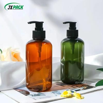 China Luxusflasche Plastik Shampoo Flasche für Haarcreme Rund Schulter Flip Squeeze Körperwasch und Duschgel Flasche zu verkaufen