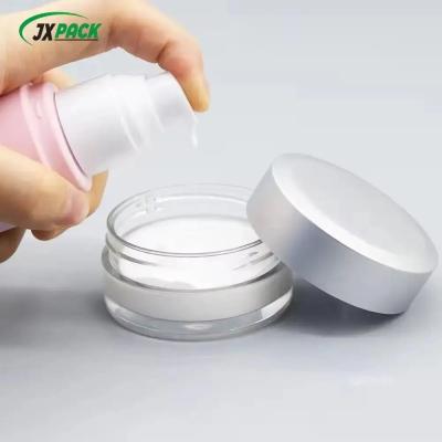 China Ready Stock Makeup Transparent Packaging Containers Amber Black Pet Plastic Cream Jar With Plastic Lid Body Butter Jars for sale