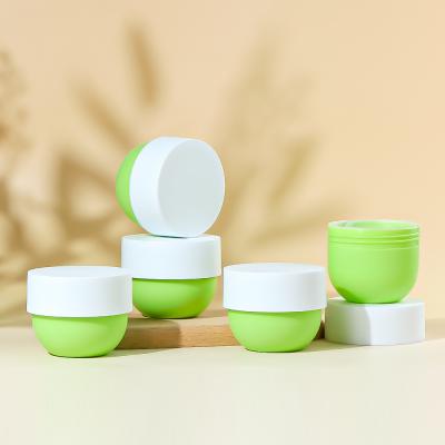 China 100g Cosmetic Cream Jar Plastic PP Body Butter Jars With Lid Skincare Packaging for sale