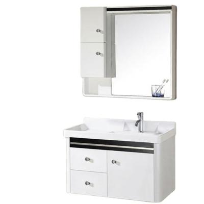 China Modern Waterproof Bathroom Vanity Makeup Dresser Set With Mirror Hotel 36 Inch Wall Mounted White Bathroom Vanity Cabinets With Sink for sale