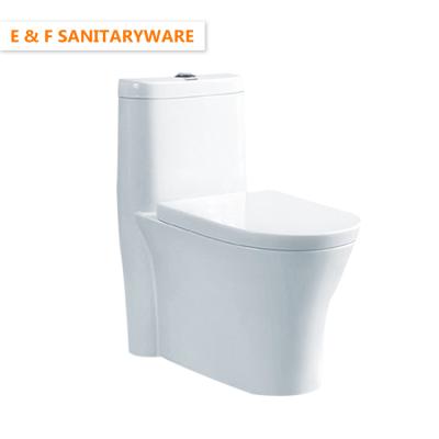 China North American Standard Washroom Eco Lavatory One Piece Lavatory WC Saving Double-Flow Water Sanitary Ware Toilet for sale