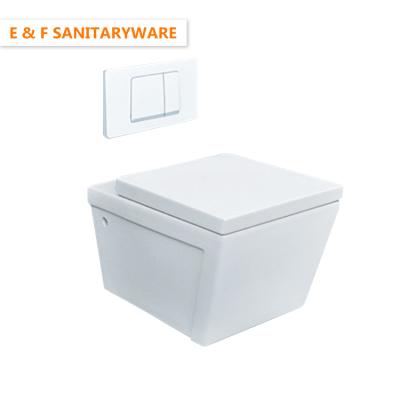 China High Quality Flush Toilet Standard Dimensions Automatic Operation Push Button Wall Mounted Toilet for sale