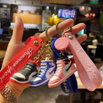 China Portable AJ X Di0r N1KE Shoes Key Logo Guangdong Fashion Sneaker Key Chain With Basketball Rubber Strap for sale