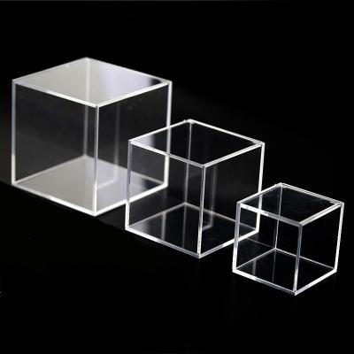 China Acrylic Transparent Storage Box Lipstick Cosmetics Dustproof Handmade Desktop Home Matte Storage Box With Cover SNH for sale