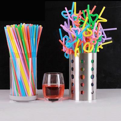 China Minimalist Custom High Quality Multicolor Disposable Plastic Drinking Straws For Juice for sale