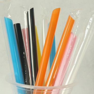 China Minimalist Wholesale Custom Logo Eco Friendly Boba Drinking Disposable Plastic Biodegradable Drinking Straws for sale