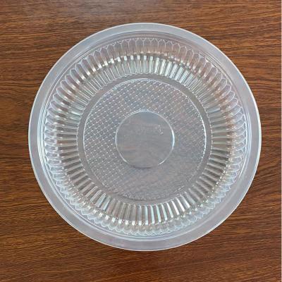 China Minimalist high quality cheap clear clear plastic wedding cake dish disposable dish for sale