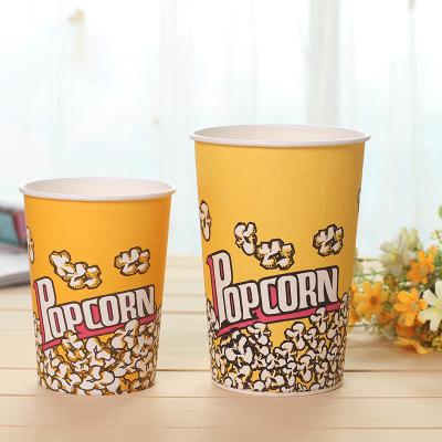 China Manufacturer Disposable Large Popcorn Bucket Cheap Disposable Paper Custom Bucket For Kids for sale