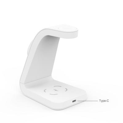 China Mobile Phone 2022 New Merchant 3 in 1 Station Mobile Phone Wireless Charger for Apple Watch Stand with Dock for iPhone for Air Pods for sale