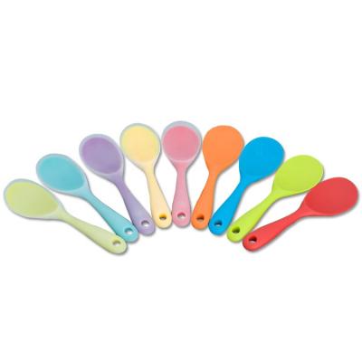 China Viable Hot Sale Amazon Silicone Spatula Rubber Spoon Rice Paddle for sale