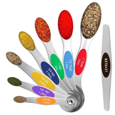 China Viable Colored Stainless Steel Magnetic Metal 8 Pcs Dosers for sale