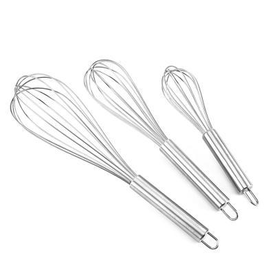 China Sustainable Factory Wholesale Custom Stainless Steel Manual Egg Beater 3 Logo Set for sale