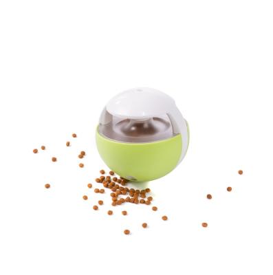 China Sustainable Pet Supplies Cat Fun Feeding Toys Tumbler Feeder Train Cat Slow Feeder With Interactive Ball Toy for sale