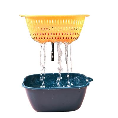 China Kitchen Viable Creative Household Fruit And Vegetable Plastic Drain Basket for sale