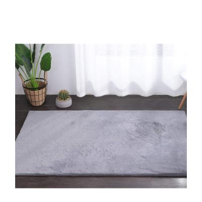 China Bedside Washable Living Room Fluffy Rabbit Fur Blanket Carpet Manufacturer for sale