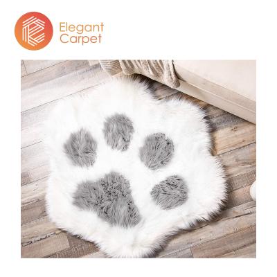 China Washable Modern Original Design Fashion Faux Sheepskin Unshed Fur Blanket Rug for sale