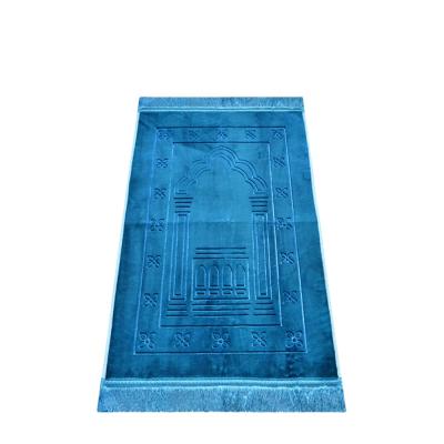 China Flannel velvet prayer suface use rug wholesale rug waterproof plastic muslim pocket singapore factory for sale