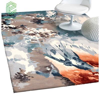 China Anti-Slip Hand Tufted Wool Blanket Handmade morden handmade carpets Rugs Area Rug Mat for sale