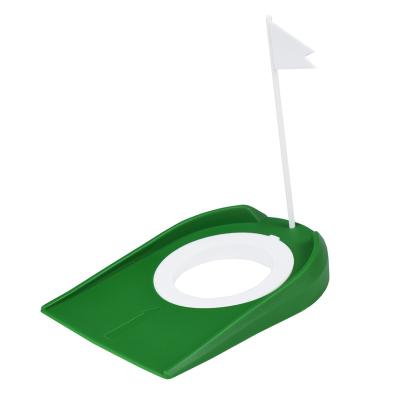 China Portable Golf Putting Cup with Hole and Flag Plastic for Indoor Outdoor Practice Training Aid Mini Putt Hole Golf Putting Desktop for sale