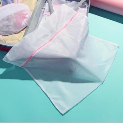 China Collapsible Zippered Foldable Nylon Laundry Bag Bra Bangs Protective Mesh Bags Net Underwear Clothes Washing Machine for sale