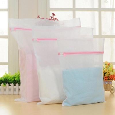 China 3 Size Mesh Laundry Wash Bags Protection Zippered Traditional Net Foldable Thicken Lingerie Underwear Washing Machine Sensitive Clothes for sale