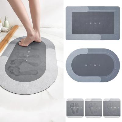 China New Washable Bathroom Anti Slip Absorb Bath Mat Super Absorbent New Home Floor Mat for sale