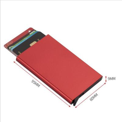 China Factory ID Credit Card Holder Anti-theft Card Holder Slim Metal Aluminum Wallets Pocket Case Bank Women Men Credit Card Box for sale