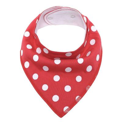 China New Cute Painted Organic Triangle Cotton Flower Neck Muslin Soft Reusable Baby Bibs Washable Baby Bibs for sale