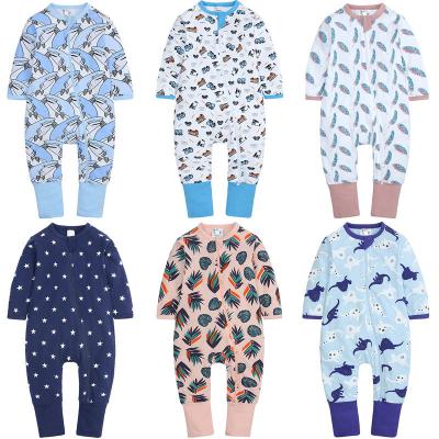 China Comfotable Spring Autumn Breathable Cotton Long Sleeve Zipper Romper Baby Clothes and Overalls Baby Rompers Wholesale for sale