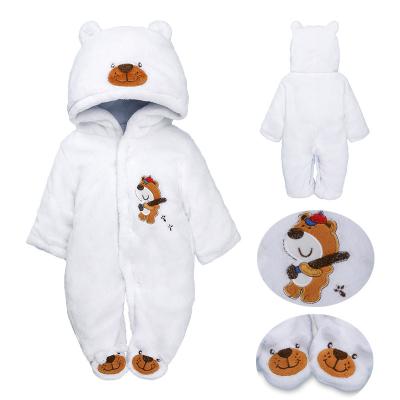 China Comfotable Fashion White Cute Winter Boys Sleepwear Baby Boy Pajamas Set Hot Selling Thick Infant Romper for sale