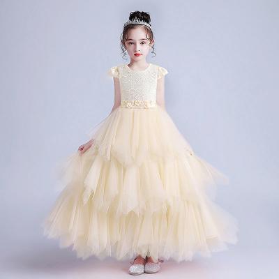 China Comfotable Fashion Fluffy Children's Princess Dress Clothing First Communion Of Yarn Girls' Event Ball Gown Wedding Party Wear Dresses for sale