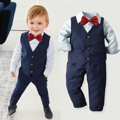 China Setelan Anak Laki Casual Long Sleeve Cotton Comfotable Four-Piece Kids Gent's Formal Boutique Wedding Baby Boy Kids Dress Sets for sale