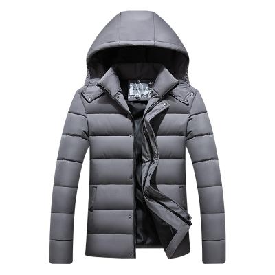 China New Style Reversible Couple Short Thick Padded Single Fabric Coated Mens Winter Cotton Goose Down Jacket for sale