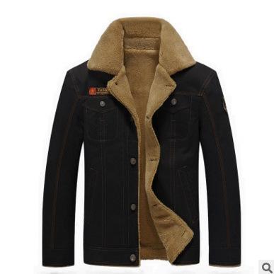 China Styles Solid Color Breathable Fleece Wears For Coat Warm Mens Sheepskin Collar Winter Fur Jacket for sale