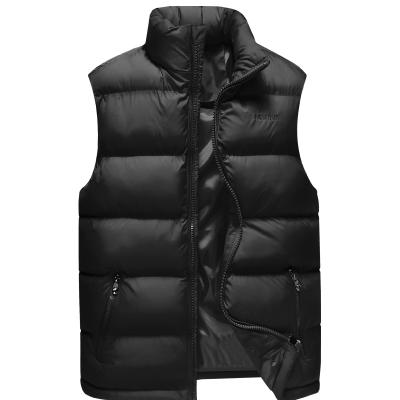 China Anti-Wrinkle Fashion Winter Hot Selling Polyester Waterproof Puffy Fishing Down Look Vest Bubble Stripper Vest Men's Vests for sale