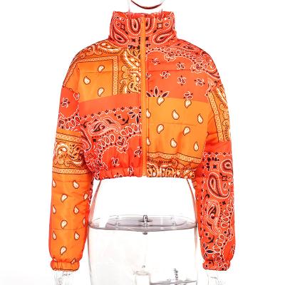 China Wholesale Reversible Winter Casual Short Style Orange Cropped Stripper Jacket Women Down Ladies Plus Size Coat for sale