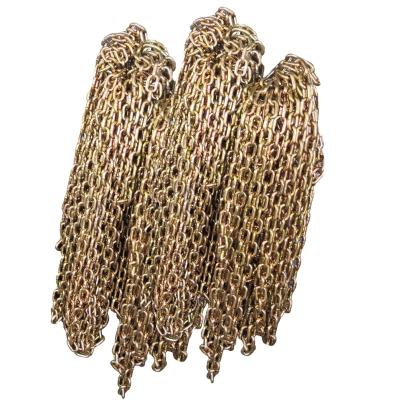 China Drag Chain NACM96 G70 Yellow Galvanized Carrying Chain , Binding Chains With Clevis Grab Hooks End for sale