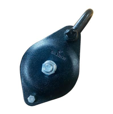 China Carbon Steel MATTE Black Painted Rigging Shackle Pulley Block for sale