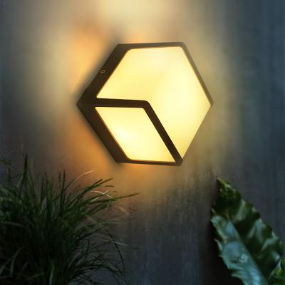 China Hotel room/corridor/courtyard/villa/Ip54 modern wall mounted outdoor waterproof aluminum wall lamp wholesale garden 12w LED balacony for sale