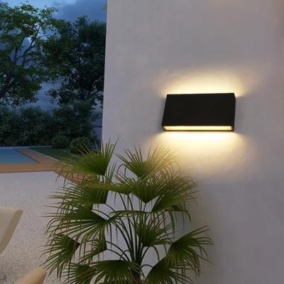 China hotel room/corridor/courtyard/villa/IP54 gray black waterproof outdoor balacony 6w 10w 20w through led wall light for villa home for sale