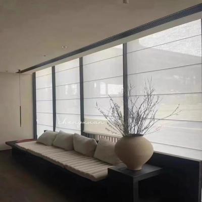 China Eco-friendly Durable Modern Light Luxury Custom Made Blinds Blackout Roman Shades Windows Roman Roller Blinds for sale