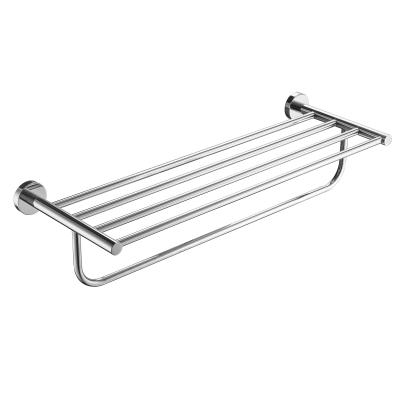 China Wall Mounted Modern Bathroom Accessories 304 Stainless Steel Towel Storage Rack for sale