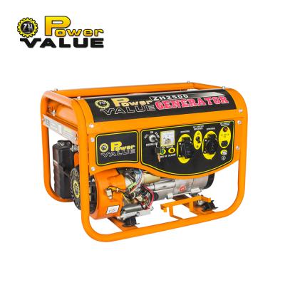 China Power Value 12v Hand Gasoline Generator 5.5hp 168F ZH2500FS for sale