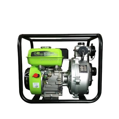 China 2inch portable irrigation and agriculture high pressure water pump with 6.5hp 168f gasoline engine for sale