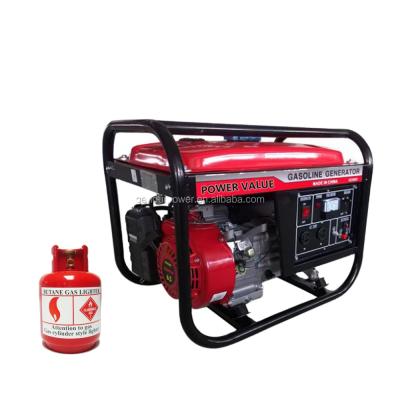 China Emergency Povid Electric Power When POW Breakdown Engine Power Value 5kw LPG Natural Gas Powered Generator With High Quality for sale