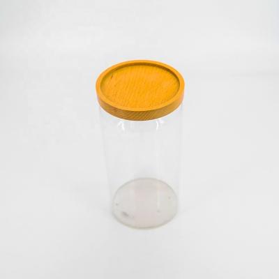 China Keeping Fresh Round Clear Glass Storage Jar With Lid for sale