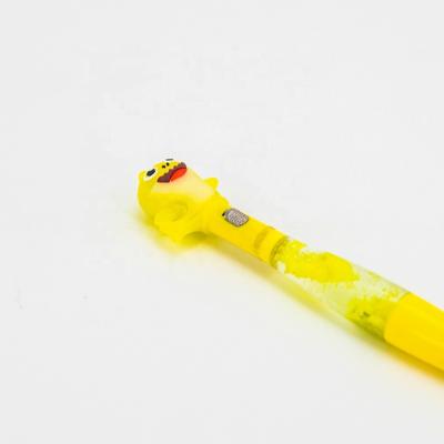 China Office School Gel Ink Pens Cartoon Silicone Head Neutral Light Quicksand Gel Pen for sale