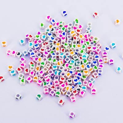 China Craft Acrylic Accessories Adjust Kids Alphanumeric Multi Color Bracelet DIY Beads Plastic Beads for sale