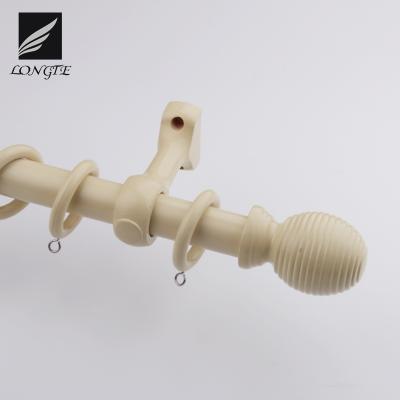 China LONGTE CLASSIC wood curtain rod for window curtain rod wood finials 35mm for sale